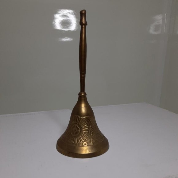Vintage Brass Dinner/School Bell - Made in India - Picture 1 of 2